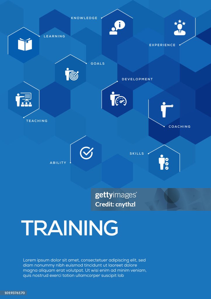 Training Brochure Template Layout Cover Design High-Res Vector Graphic ...