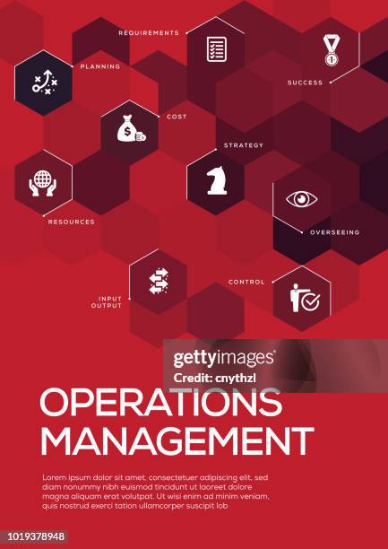 operations management. brochure template layout, cover design - designer computer screen stock illustrations