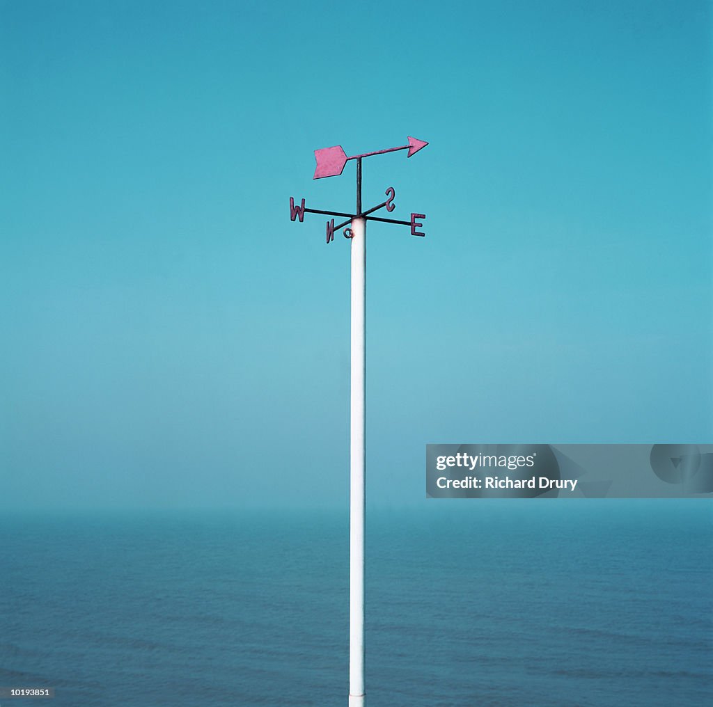 Weathervane on seafront