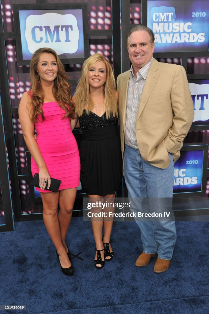 Collins Tuohy, Leigh Anne Tuohy and Sean Tuohy attend the 2010 CMT