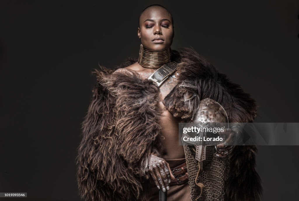Beautiful black warrior princess