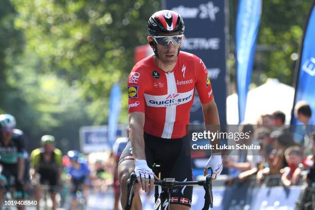 Arrival / Michael Morkov of Denmark and Team Quick Step Floors / during the 23rd Euroeyes Cyclassics 2018 a 217,6km race from Hamburg to Hamburg on...