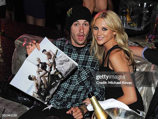 Personality Stephanie Pratt and boyfriend/motocross rider Josh Hansen attend the Runway Magazine Summer 2010 Issue Release Party at Drai's Hollywood...