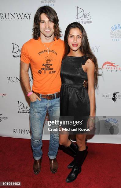 Musician Justin Gaston and TV personality Giglianne Braga attend the Runway Magazine Summer 2010 Issue Release Party at Drai's Hollywood on June 9,...