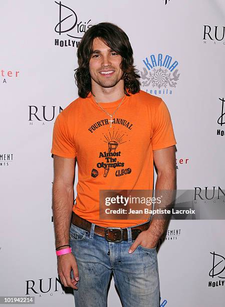 Justin Gaston attends the Runway Magazine Summer 2010 Issue Release Party at Drai's Hollywood on June 9, 2010 in Hollywood, California.