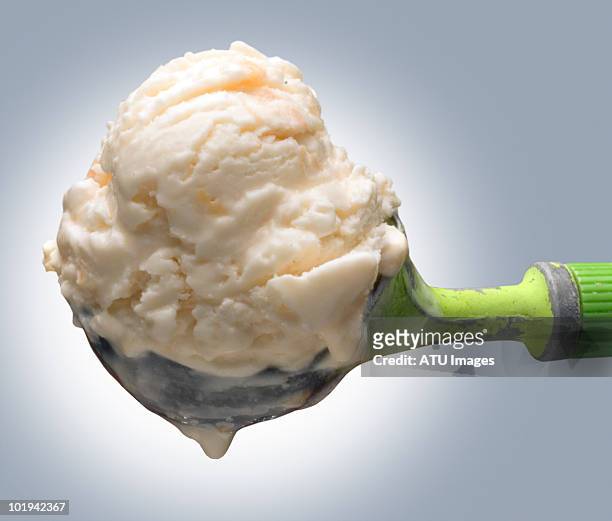 ice cream scoop - vanilla ice cream stock pictures, royalty-free photos & images