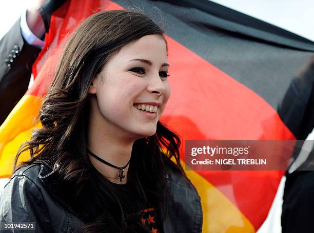 German singer Lena Meyer-Landrut arrives for the Eurovision Song Contests at the Telenor Arena in Baerum, near Oslo, Norway on May 29, 2010. The 55th...