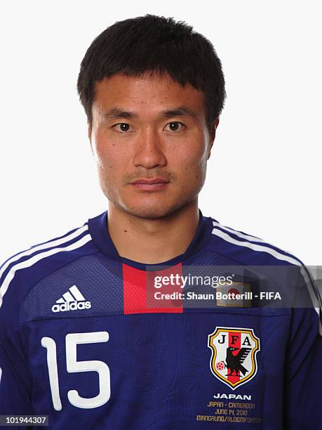 Yasuyuki Konno of Japan poses during the official FIFA World Cup 2010 portrait session on June 9, 2010 in George, South Africa.