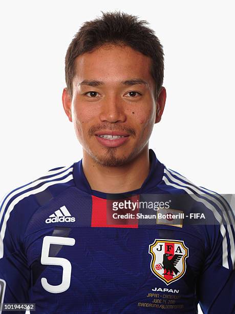 Yuto Nagatomo of Japan poses during the official FIFA World Cup 2010 portrait session on June 9, 2010 in George, South Africa.