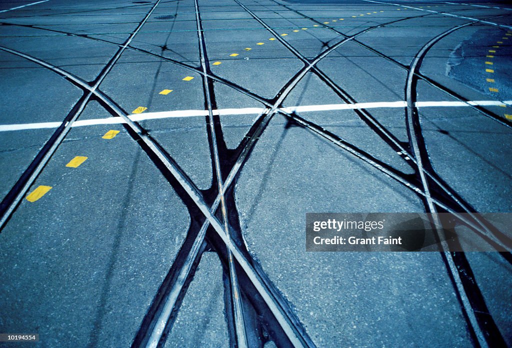 Streetcar rails, Toronto, Canada