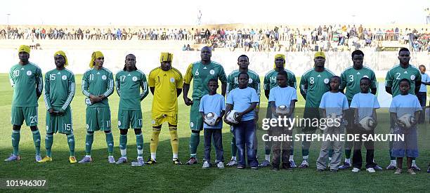 - Nigeria's football team midfielder Dickson Etuhu, midfielder Lukman Haruna, striker Peter Osaze Odemwingie, defender Chidi Odiah, goalkeeper...