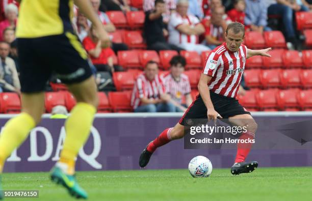 Lee Cattermole of Sunderland during the Sky Bet League One match between Sunderland and Scunthorpe United at Stadium of Light on August 19, 2018 in...