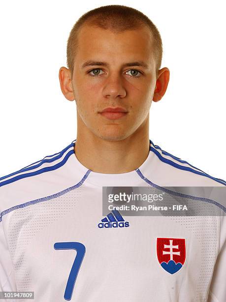 Vladimir Weiss of Slovakia poses during the official FIFA World Cup 2010 portrait session on June 10, 2010 in Pretoria, South Africa.