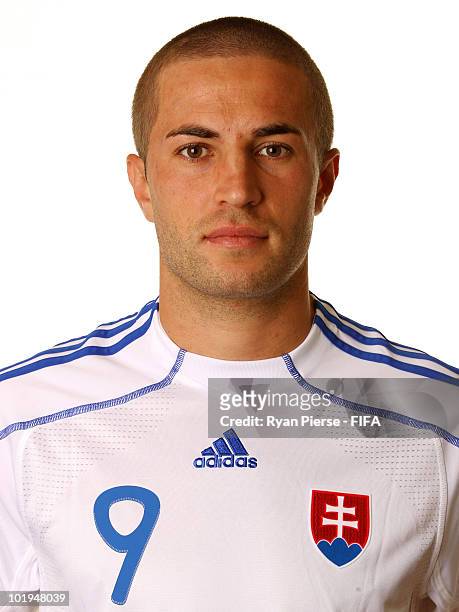 Stanislav Sestak of Slovakia poses during the official FIFA World Cup 2010 portrait session on June 10, 2010 in Pretoria, South Africa.