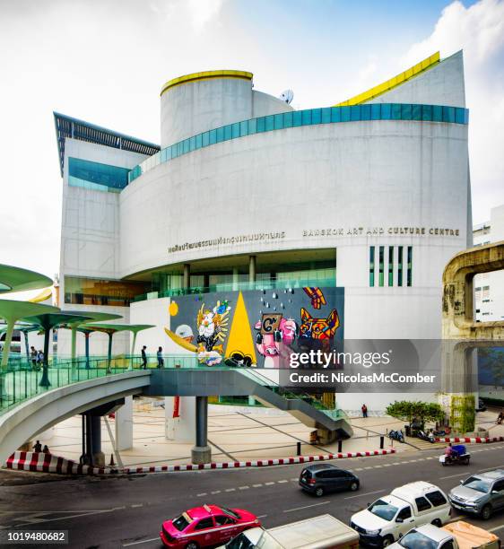 bangkok thailand art and culture centre building - bangkok art culture centre stock pictures, royalty-free photos & images