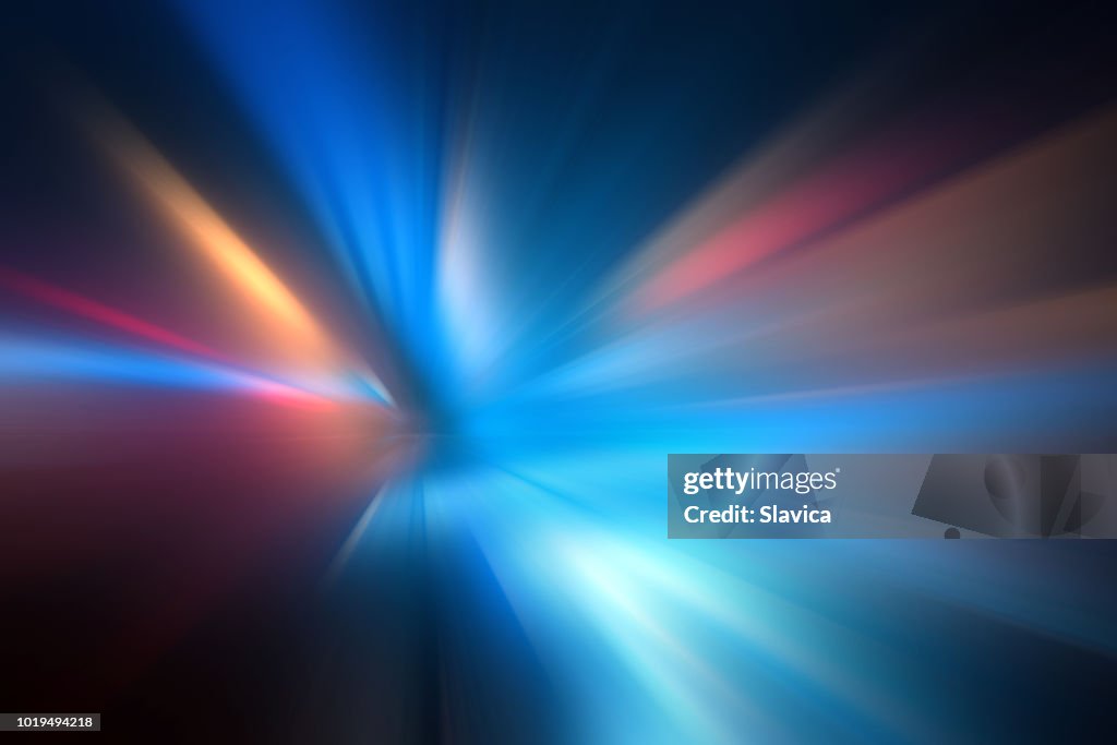 Abstract background in blue, orange and red