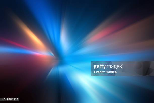 abstract background in blue, orange and red - speed light stock illustrations