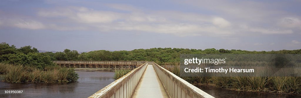 Footbridge across Oso Flaco Lake