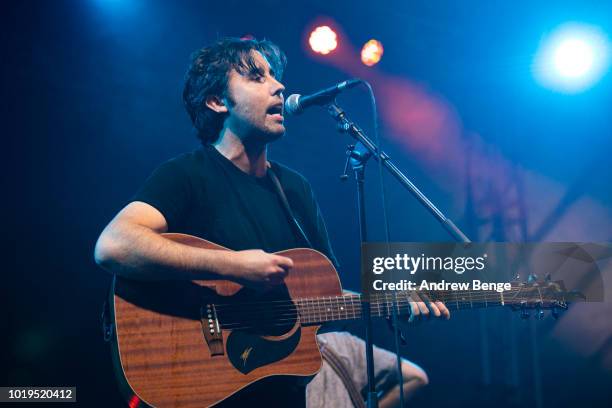 Joe White of Rolling Blackouts Coastal Fever performs on the Far Out stage during day 3 at Greenman Festival on August 19, 2018 in Brecon, Wales.