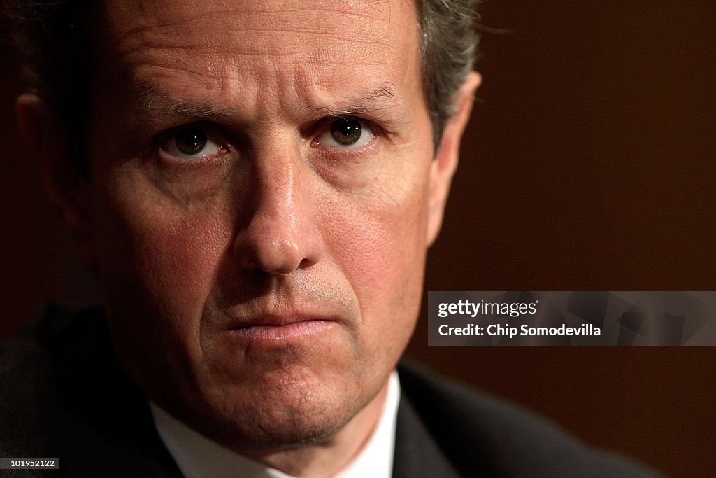 Tim Geithner U.S. Treasury Secretary Timothy Geithner testifies before the Senate ...