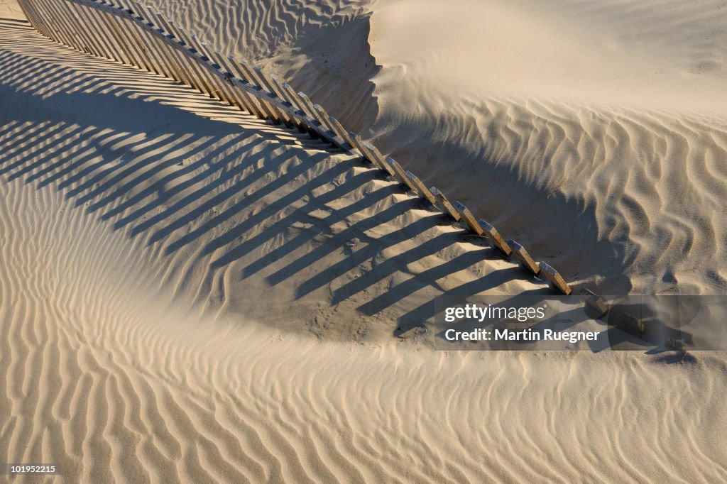 Sand Fence on Beach.