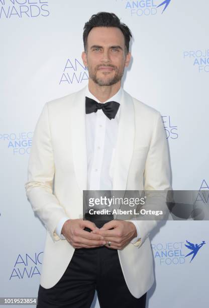 Actor Cheyenne Jackson arrives for Project Angel Food's 28th Annual Angel Awards held at Project Angel Food on August 18, 2018 in Los Angeles,...