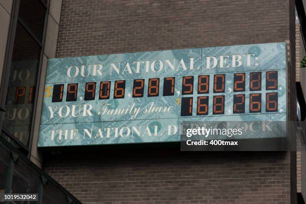 national debt clock - national debt clock stock pictures, royalty-free photos & images