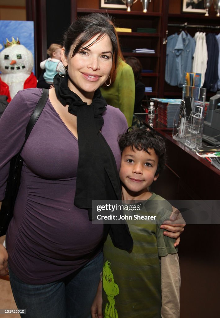 Lauren Sanchez and her son attend a reading of