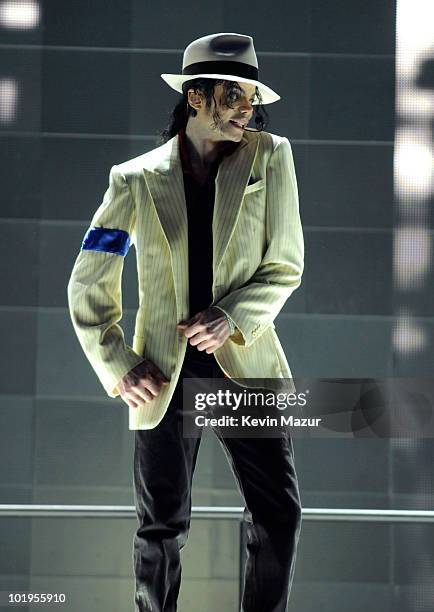 Exclusive* Michael Jackson's last show rehearsal at STAPLES Center on June 23, 2009 in Los Angeles, California.