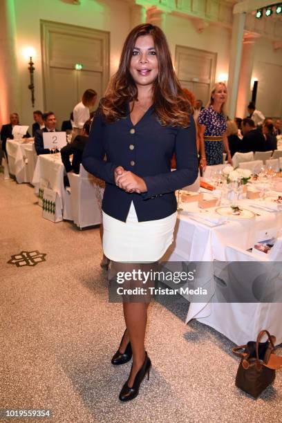 Indira Weis attends the GGH EAGLES Charity Hauptstadt Cup Gala evening at Hotel de Rome on August 19, 2018 in Berlin, Germany.