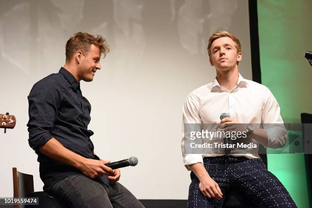 Alexander Knappe and Timur Bartels perform the GGH EAGLES Charity Hauptstadt Cup Gala evening at Hotel de Rome on August 19, 2018 in Berlin, Germany.