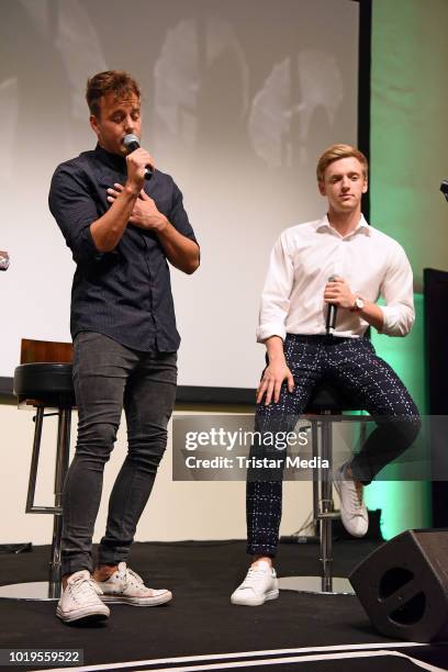 Alexander Knappe and Timur Bartels perform the GGH EAGLES Charity Hauptstadt Cup Gala evening at Hotel de Rome on August 19, 2018 in Berlin, Germany.