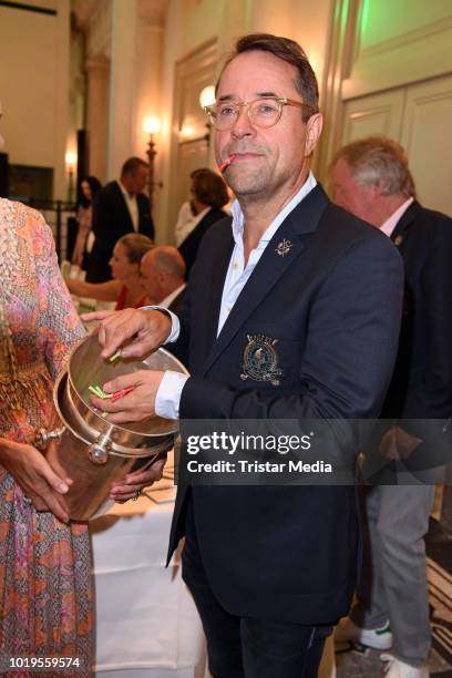 Jan Josef Liefers attends the GGH EAGLES Charity Hauptstadt Cup Gala evening at Hotel de Rome on August 19, 2018 in Berlin, Germany.