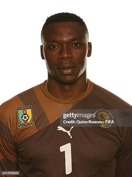 Idris Kameni of Cameroon poses during the official FIFA World Cup 2010 portrait session on June 10, 2010 in Durban, South Africa.