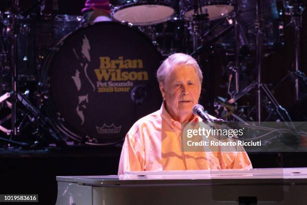 Brian Wilson performs 'Pet Sounds' on stage at Playhouse during Edinburgh Summer Sessions on August 19, 2018 in Edinburgh, Scotland.