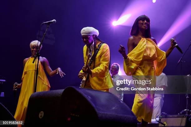 Nile Rodgers and Chic perform live at Lowlands festival 2018 on August 18, 2018 in Biddinghuizen, Netherlands.