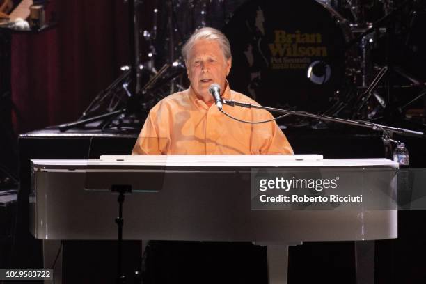 Brian Wilson performs 'Pet Sounds' on stage at Playhouse during Edinburgh Summer Sessions on August 19, 2018 in Edinburgh, Scotland.