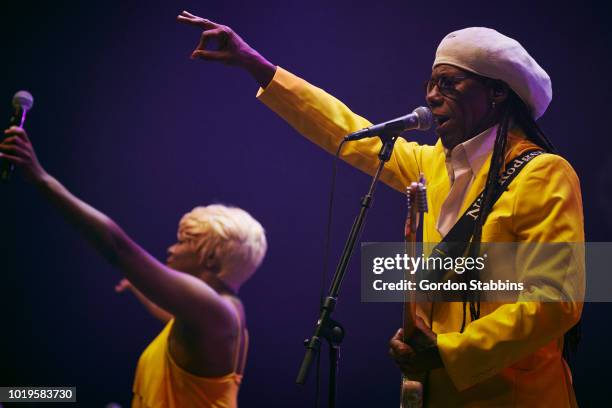 Nile Rodgers and Chic perform live at Lowlands festival 2018 on August 18, 2018 in Biddinghuizen, Netherlands.