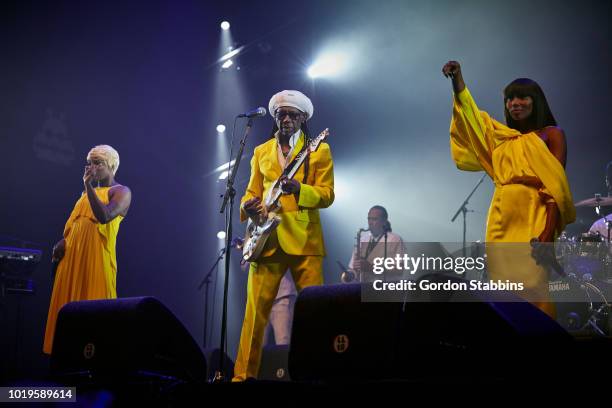 Nile Rodgers and Chic perform live at Lowlands festival 2018 on August 18, 2018 in Biddinghuizen, Netherlands.