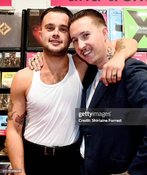 Isaac Holman and Laurie Vincent of Slaves perform live and sign copies of their new album 'Acts of Fear and Love' during an instore session at HMV...