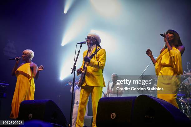 Nile Rodgers and Chic perform live at Lowlands festival 2018 on August 18, 2018 in Biddinghuizen, Netherlands.