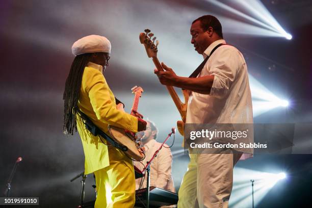 Nile Rodgers and Chic perform live at Lowlands festival 2018 on August 18, 2018 in Biddinghuizen, Netherlands.