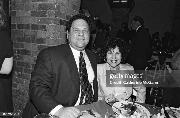 Harvey Weinstein and his mother Miriam Weinstein at the 41st Annual Obie Awards on May 20, 1996 in New York City, New York.