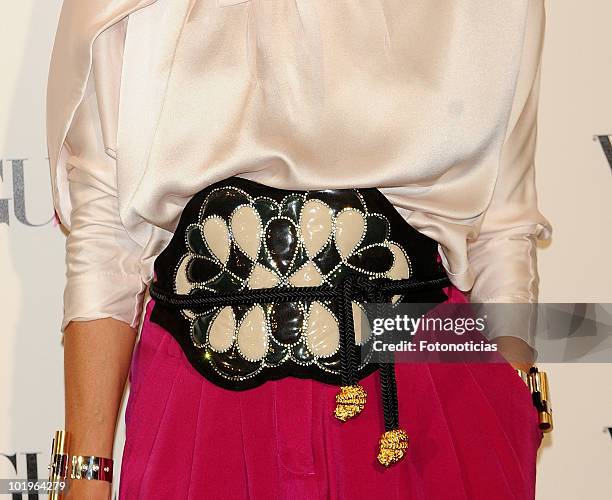 Laura Ponte arrives to the 'VII Vogue Joyas Awards' at the Madrid Stock Exchange Building on June 10, 2010 in Madrid, Spain.