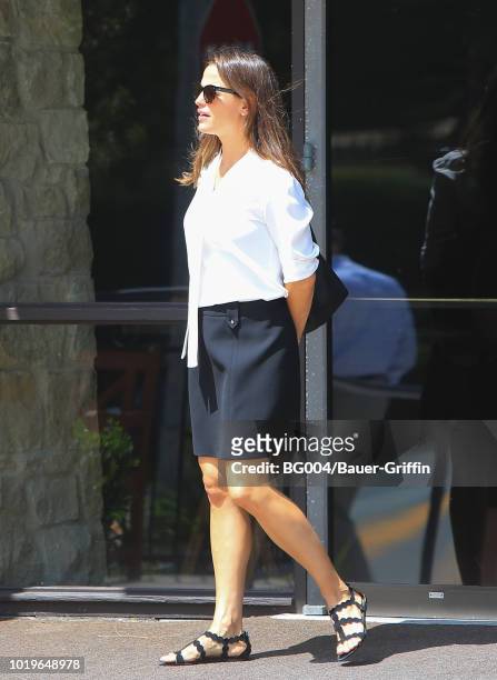 Jennifer Garner is seen on August 19, 2018 in Los Angeles, California.