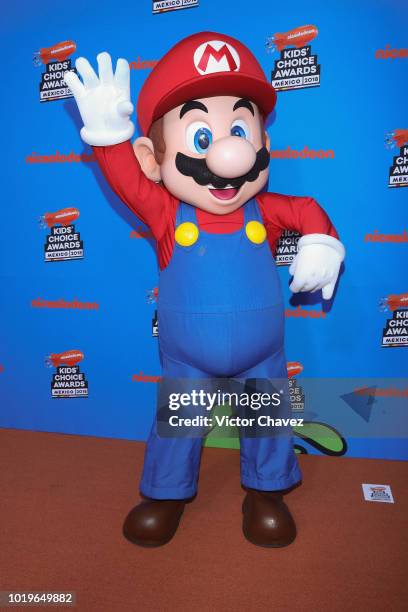 Mario of Super Mario Brothers attend the Nickelodeon Kids' Choice Awards Mexico 2018 at Auditorio Nacional on August 19, 2018 in Mexico City, Mexico.