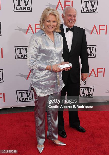 Actress Candice Bergen and husband Marshall Rose arrive at the 38th AFI Life Achievement Award honoring Mike Nichols held at Sony Pictures Studios on...