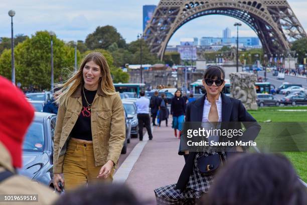 Guest seen outside Hermes during Paris Fashion Week Spring/Summer 2018 on 2nd October , 2017 in Paris, France