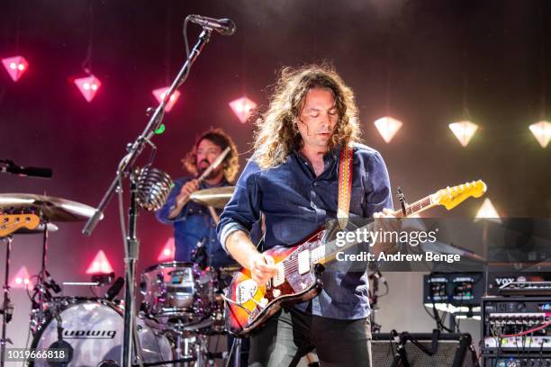 Adam Granduciel of The War On Drugs performs on the Mountain stage during day 3 at Greenman Festival on August 19, 2018 in Brecon, Wales.