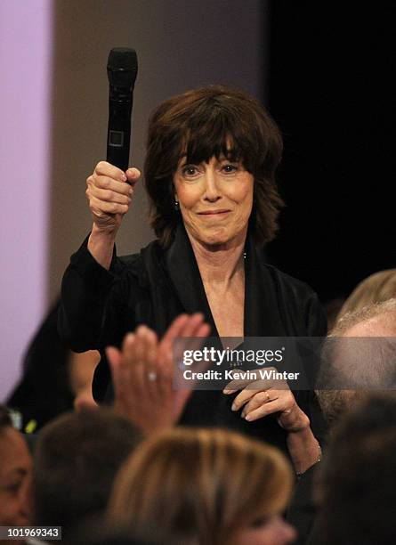 Director Nora Ephron speaks onstage during the 38th AFI Life Achievement Award honoring Mike Nichols held at Sony Pictures Studios on June 10, 2010...